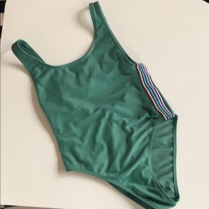 Green One Piece Swim Suit